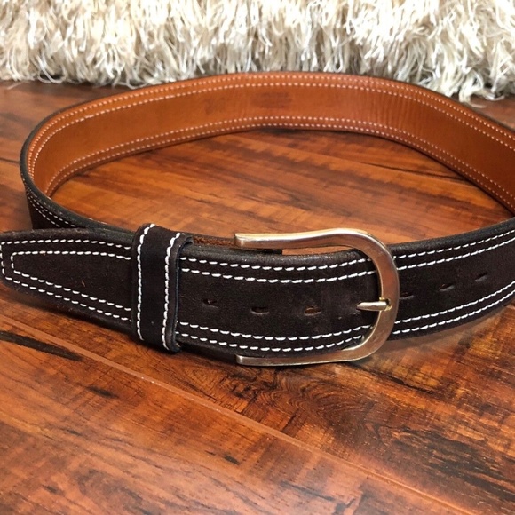 BoHo HIPPIE CHIC Brown Hand Finished Leather Belt 34 M